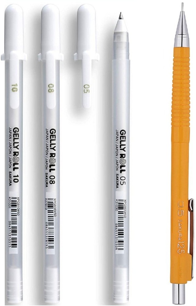 Fine (05) White Gelly Roll Pens (3)