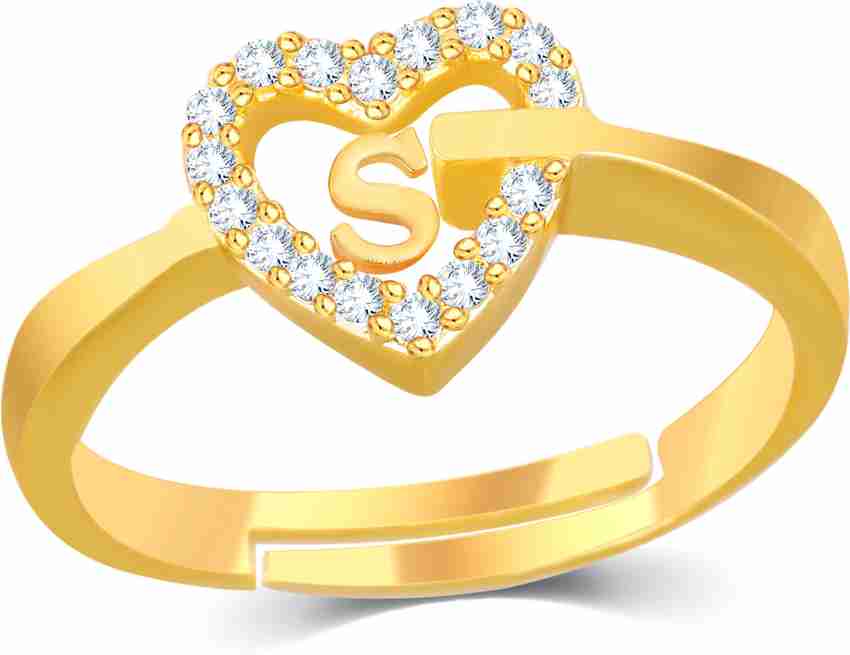 sk jewels Sk Jewels Stylish Jewellery S Letter Heart Women Gold plated Ring. Brass Gold Plated Ring Price in India Buy sk jewels Sk Jewels Stylish Jewellery S Letter Heart Women