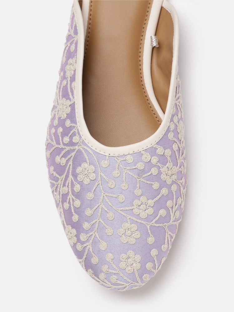 Purple on sale lace flats