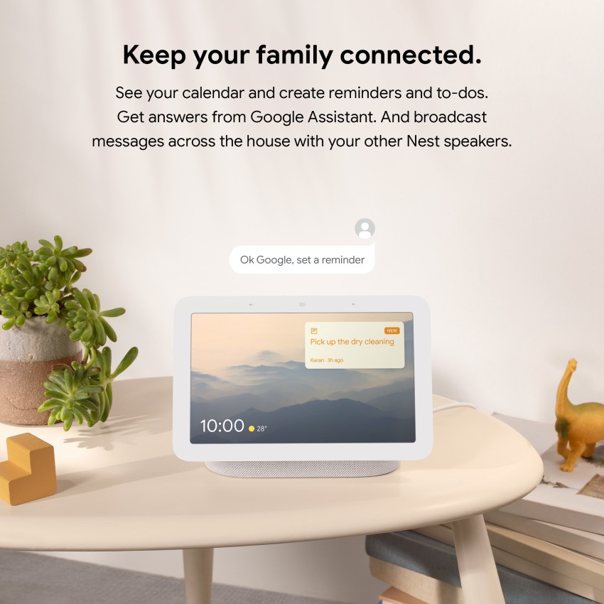  Google Nest Hub 7” Smart Display with Google Assistant (2nd  Gen) - Chalk : Electronics