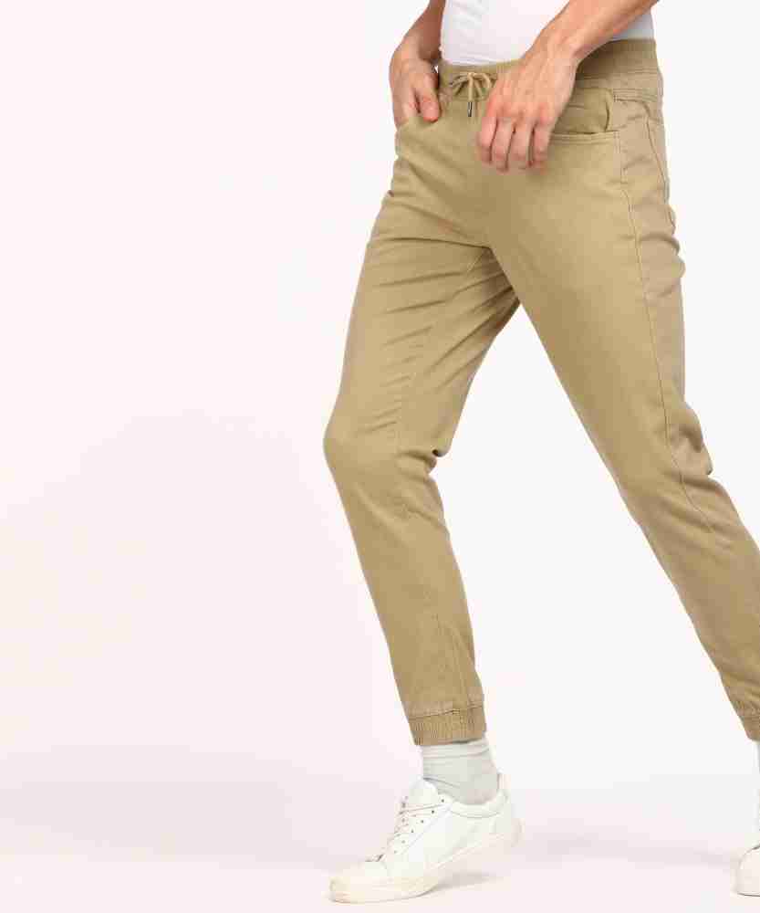 Buy Louis Philippe Jeans Khaki Steven Slim Fit Trousers - Trousers for Men  1441908