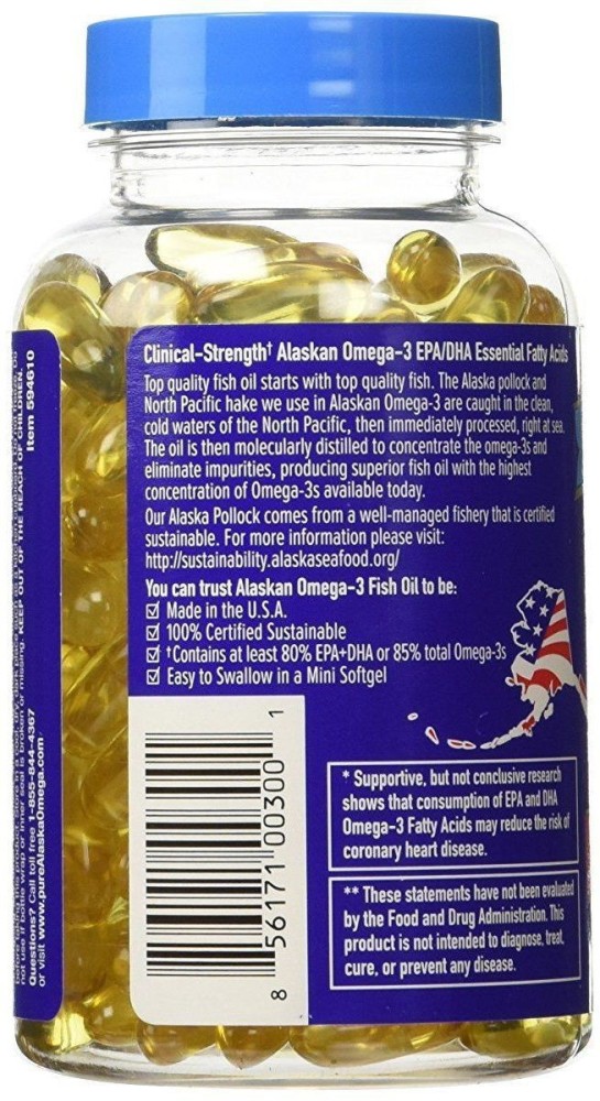 Pure Alaska Omega Omega 3 500mg EPA DHA Price in India Buy Pure