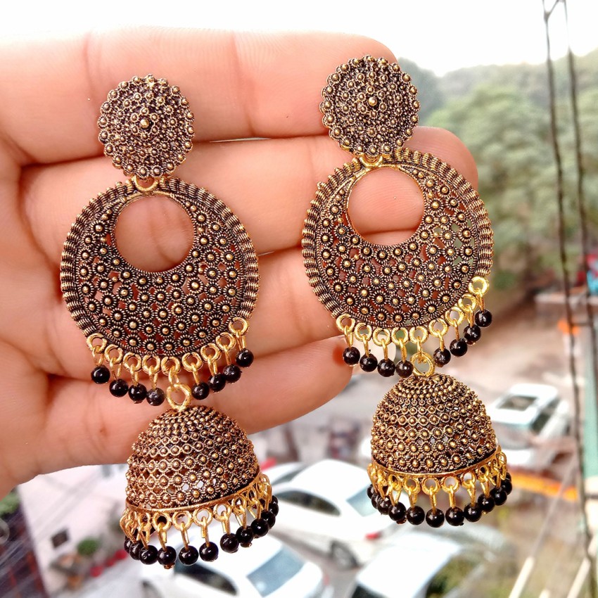 Buy 22k Yellow Gold Earrings Jhumka Jewelry Handmade Vintage Pure Online in  India  Etsy