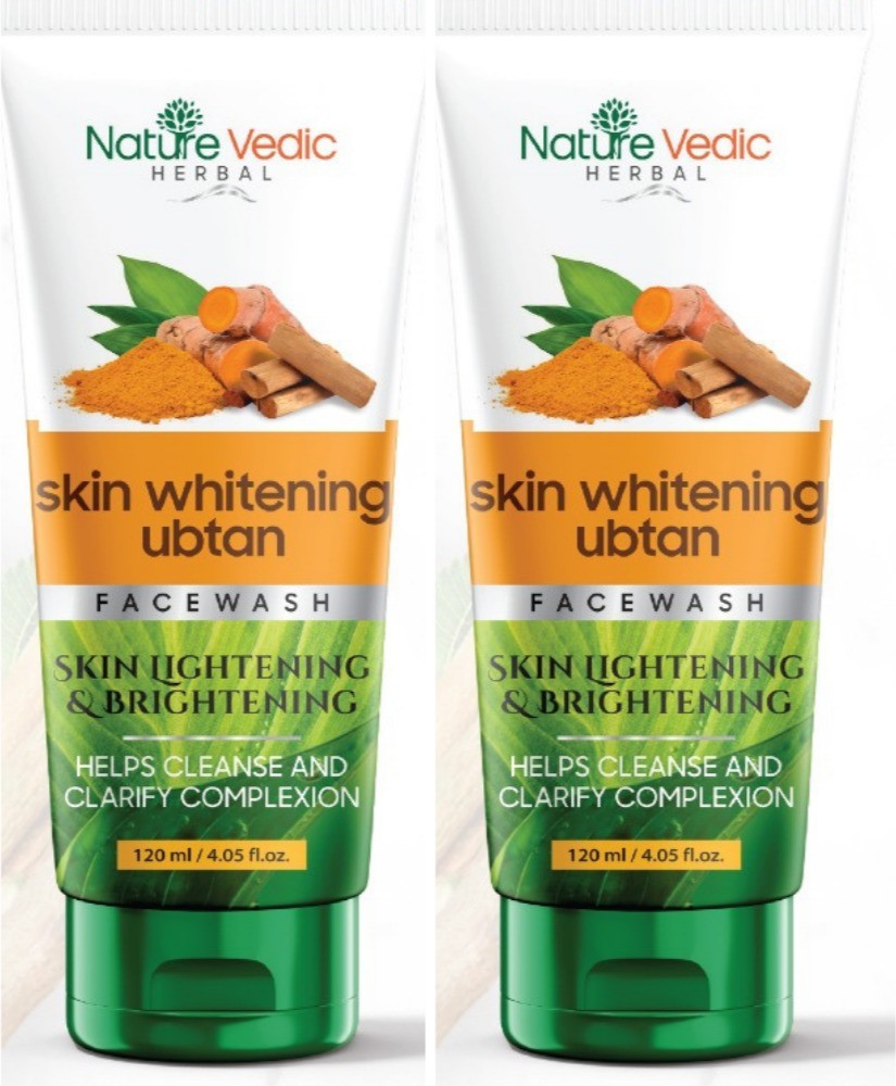 Nature Vedic Skin Whitening Ubtan Facewash pack of 2 Face Wash