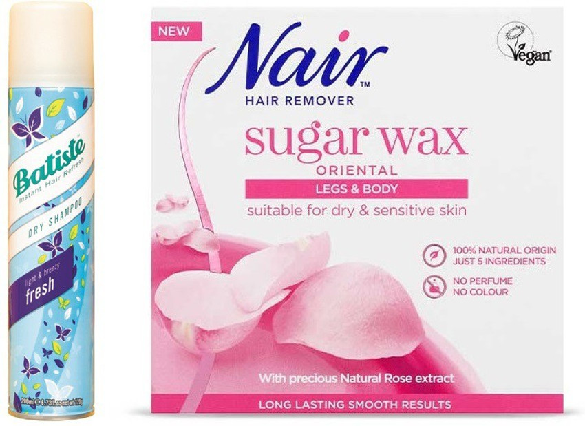 Nair Hair Remover Oriental Sugar Wax With Batiste Light Breezy Dry