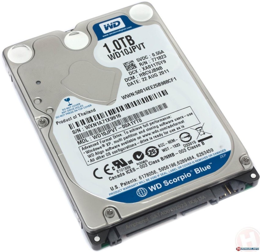 WD Blue 1 TB Laptop Internal Hard Disk Drive (HDD) (WD10JPVT