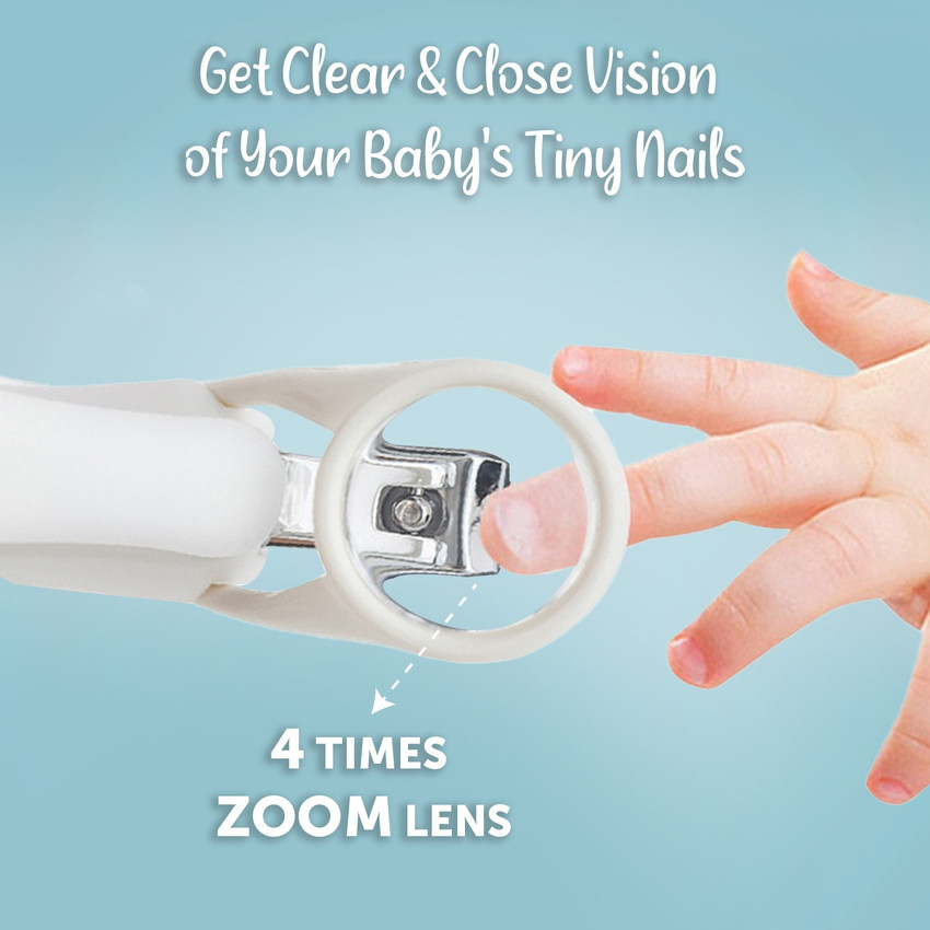 Baby nail cutter with lens hot sale