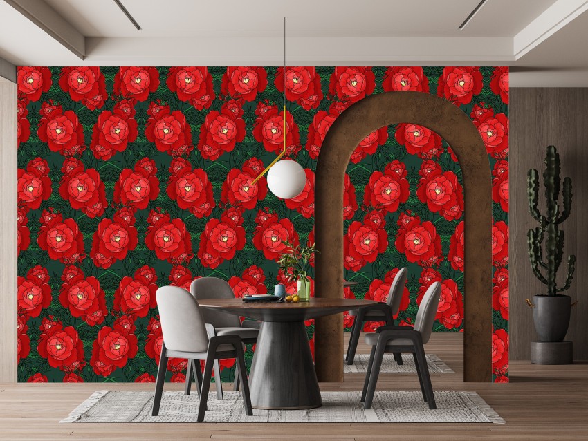 Buy Peel and Stick Wallpaper Floral Large Floral Wallpaper Dark Online in  India  Etsy