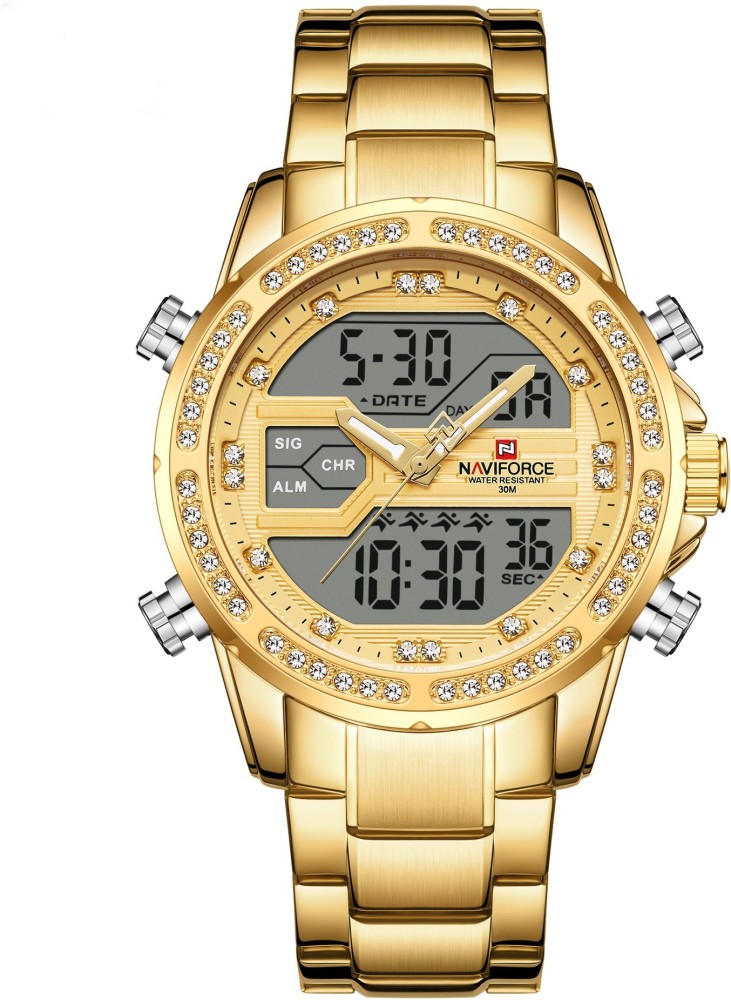 Naviforce discount gold watch