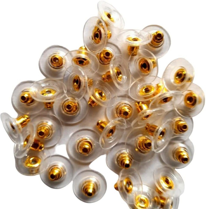100/200pcs Clear Silicone Earring Backs Safety Locking Stoppers Post  Replacement
