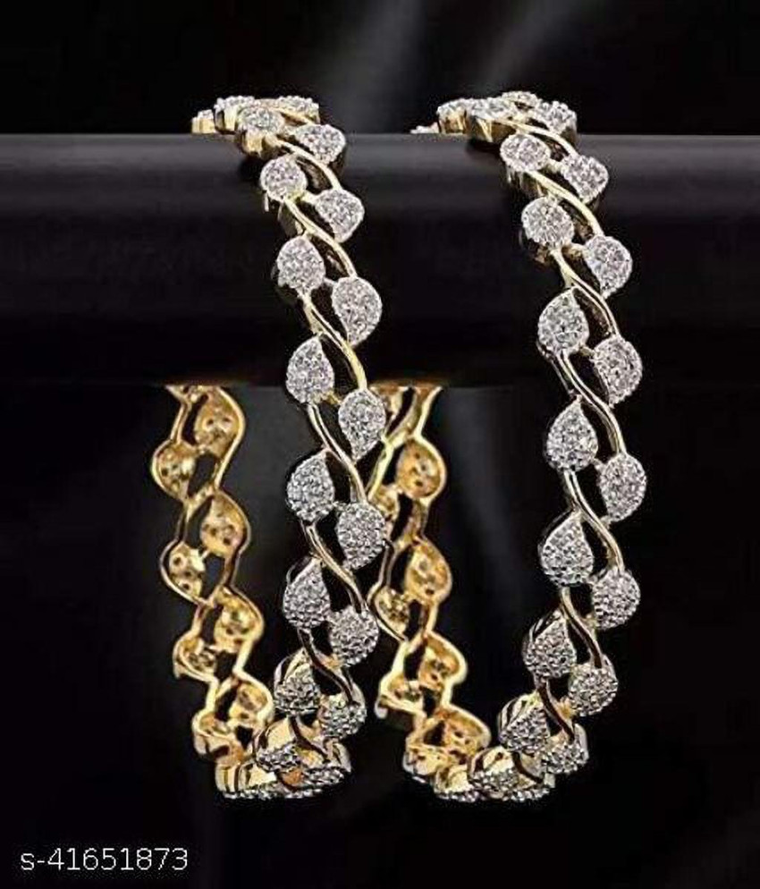KS Collection Alloy Diamond Bangle Set