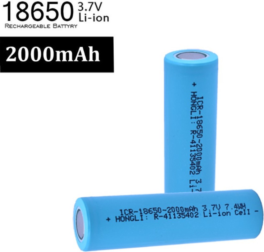 Original 2000mAh Hongli 18650 Battery 3.7V Li-ion Rechargeable 7.4