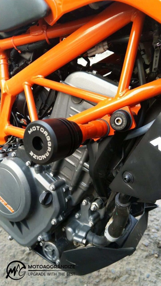 Motoaggrandize Frame Slider KTM Duke 125 | 200 | 250 | 390 (Orange