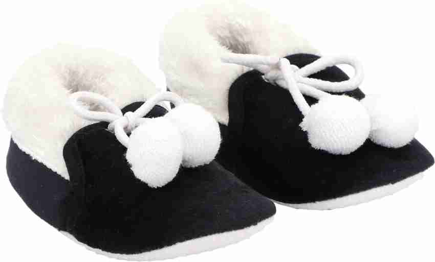 Coco Candy Kids Unisex Fur Pom Pom Shoes in Black Velvet Booties Price in India Buy Coco Candy Kids Unisex Fur Pom Pom Shoes in Black Velvet Booties online