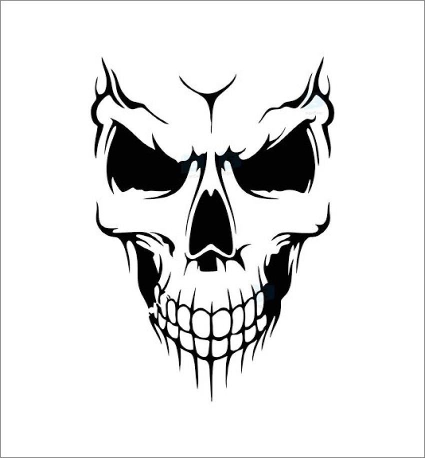 Premium Vector  Hand drawn skull vintage doodle illustration for tattoo  stickers poster etc