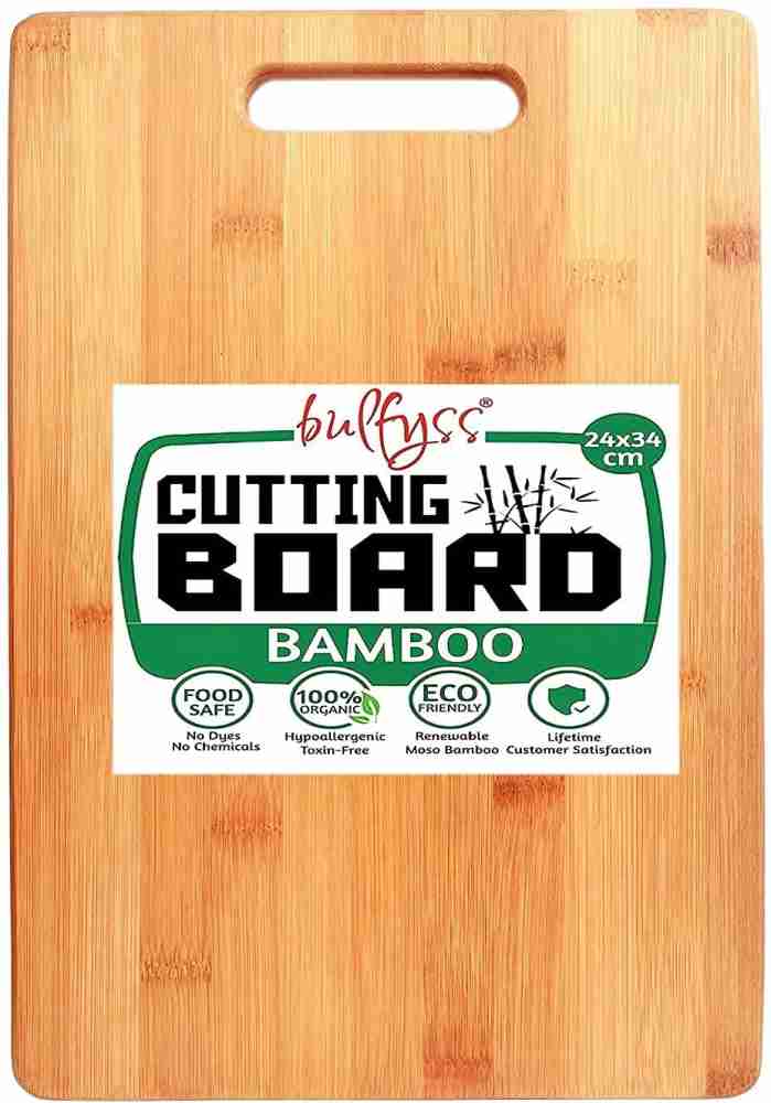 Rusabl Bamboo Chopping Board / Vegetable Cutting Board for Kitchen wit
