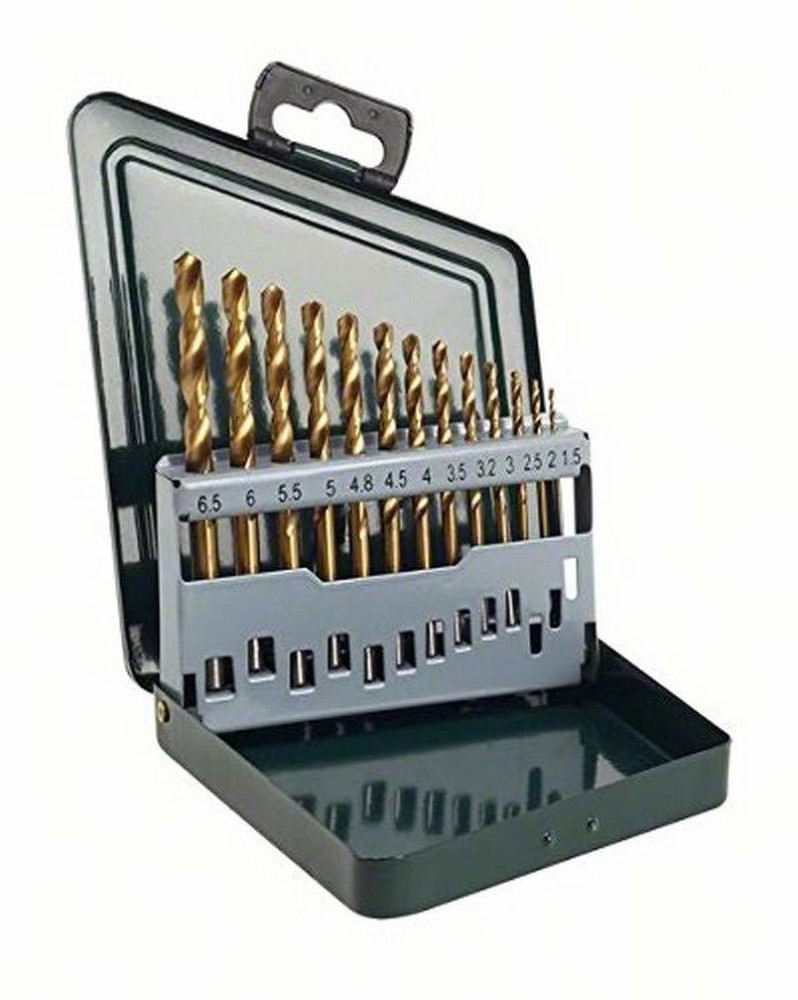 Metal Drill Bits Set, HSS-R - Iron Box 19-PC, Drill Bits