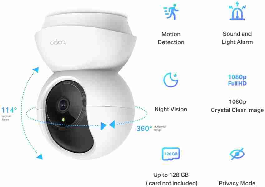 TP-Link Tapo C500 Outdoor Pan/Tilt Home Security WiFi Smart Camera | 2MP  1080p Full HD Live View | 360° Visual Coverage | Night Vision | Support  Alexa
