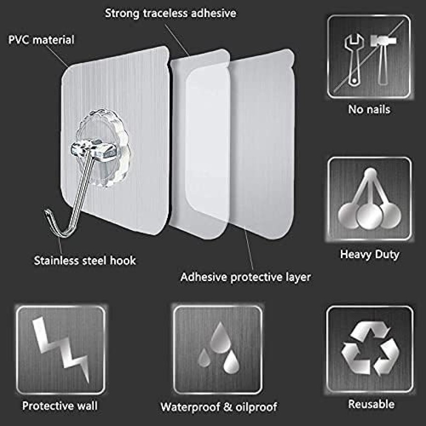 Strong Traceless Self Adhesive Suction Sticky Hanger Wall Hook