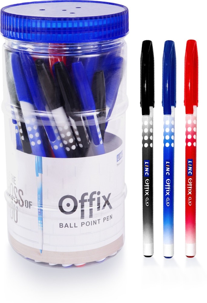  Linc Offix Smooth Ball Point Pen, 1.00mm Tip, 50-Count, Blue :  Office Products
