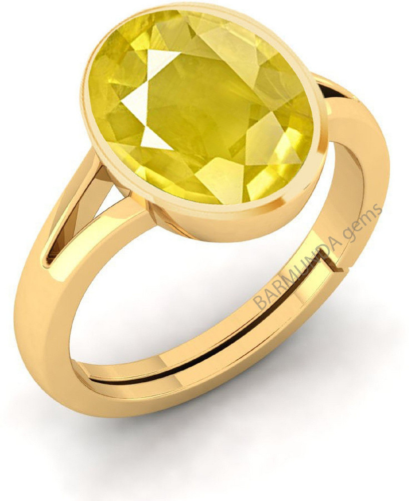 barmunda gems 8.25 8.50 Ratti Yellow sapphire pukhraj Panchdhatu