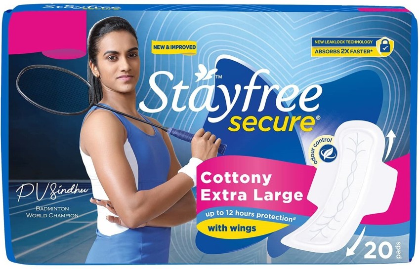 Stayfree Secure Cottony Extra Large Pads at Rs 30/piece, Stayfree Sanitary  Pad in Ahmedabad