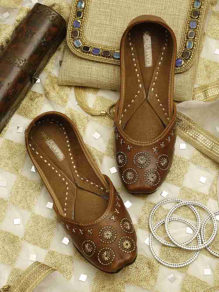 Glam Story Women s Punjabi Leather Jutti Casuals For Women Buy