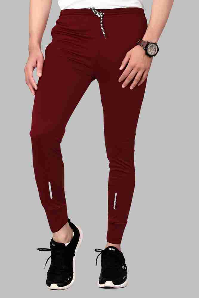 Burgundy track pants mens hotsell