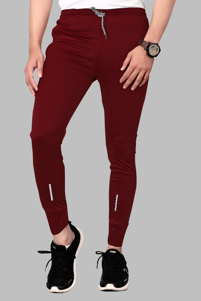 Mens maroon hotsell track pants