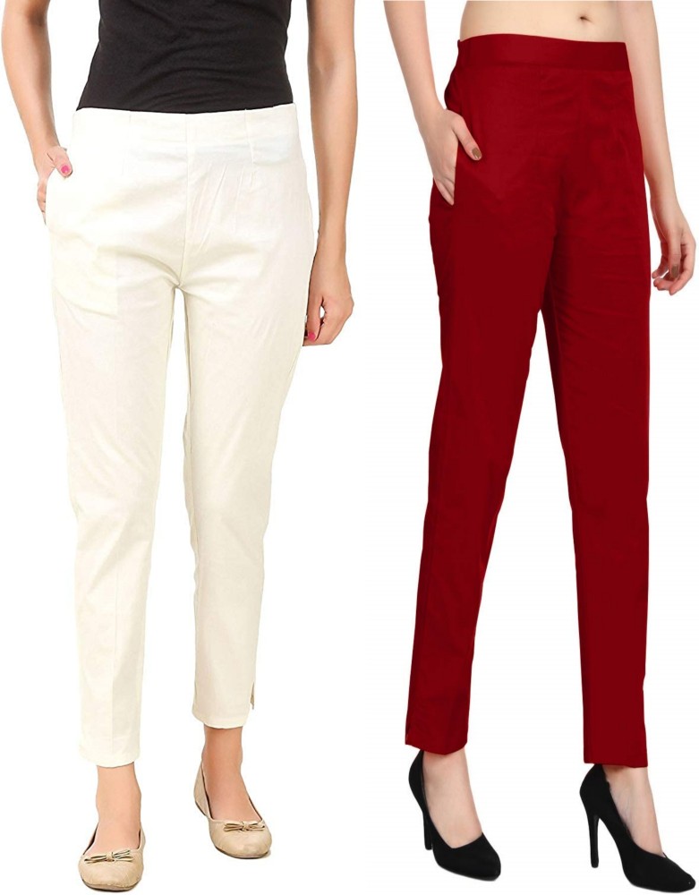 FC First Choice Regular Fit Women White Trousers Buy FC First