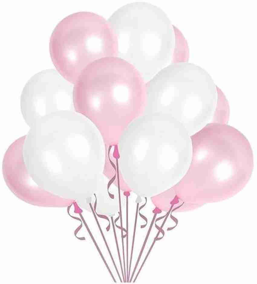 Pink and cheap white balloons