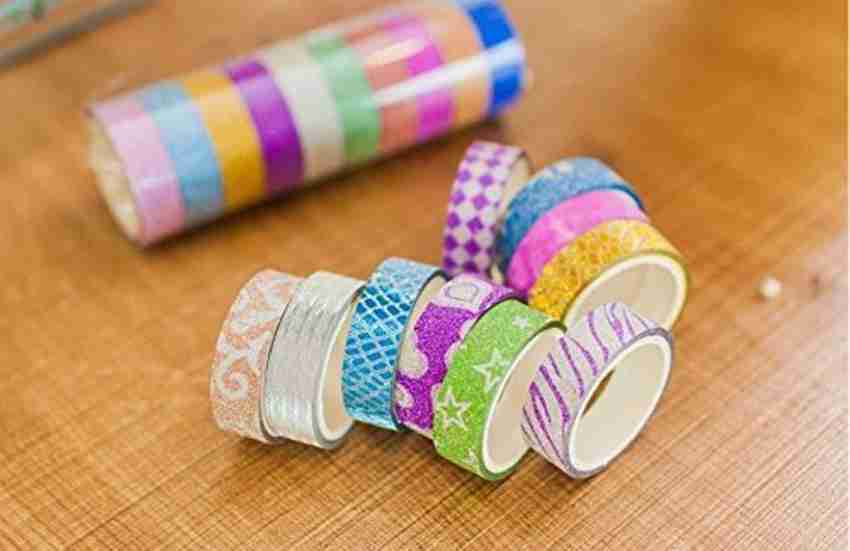 imtion 24 Pcs Glitter design tape Colorful Decorative Adhesive