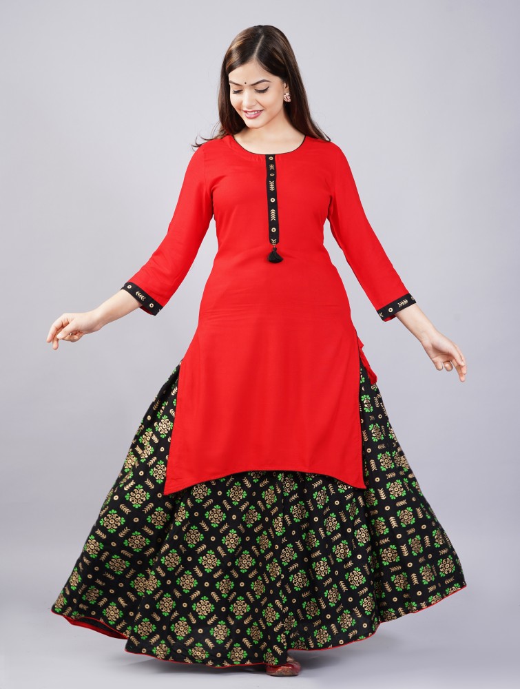 Flipkart kurti shop with skirt