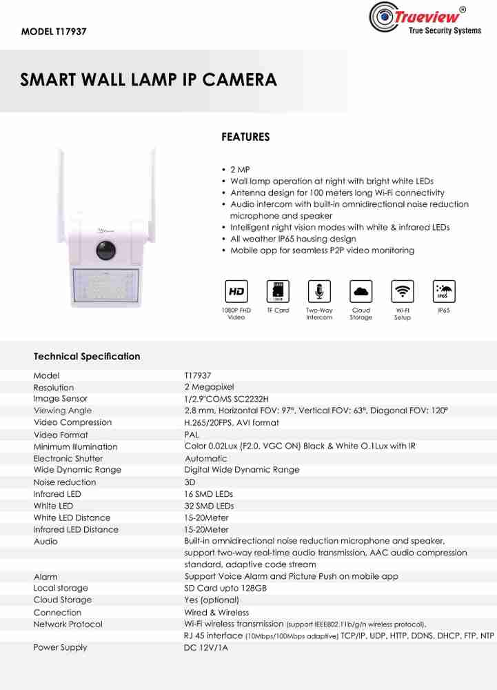 wall lamp camera