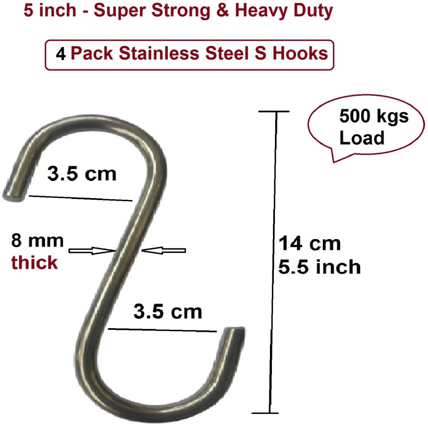 5/10/20Pcs S Hooks Steel S Hanging Hooks Heavy Duty S Hanger Hook