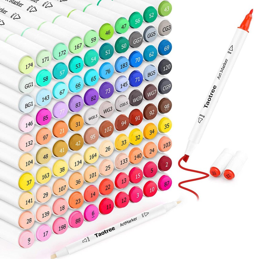 Caliart 41 Colors Dual Tip Art Markers Permanent Alcohol Based Markers  Colored A