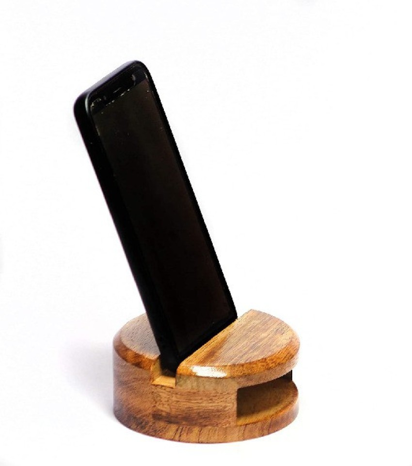 Bamboo Phone Stand with Charging Hole Detachable Portable Wood Mobile Phone  Holder