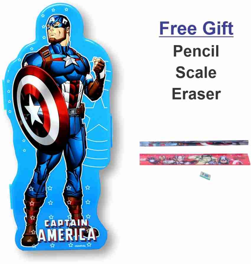 Buy JELLIFY Caption America Pencil Box For Kids Boys & Girls (Set of 1,  Light Blue) Online at Best Prices in India - JioMart.