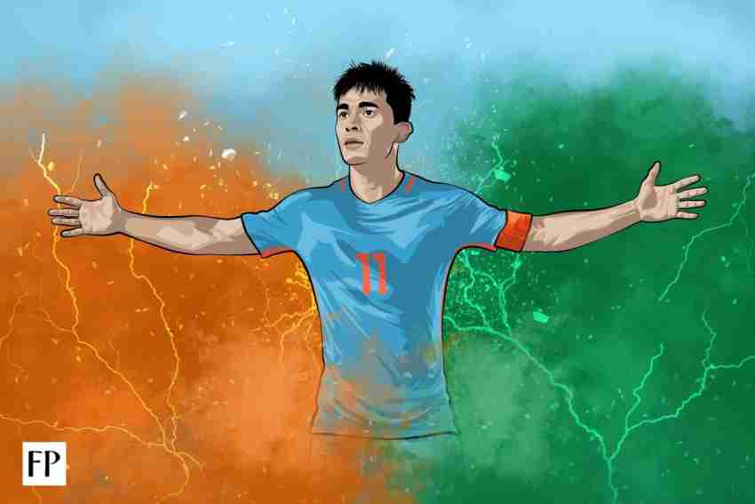 Sunil Chhetri Football Player Matte Finish Poster Paper Print