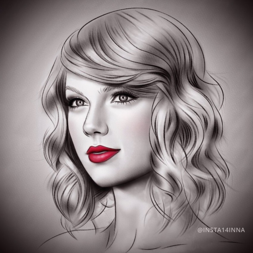 artistiq on X: Pencil drawing of Taylor Swift :) @taylorswift13