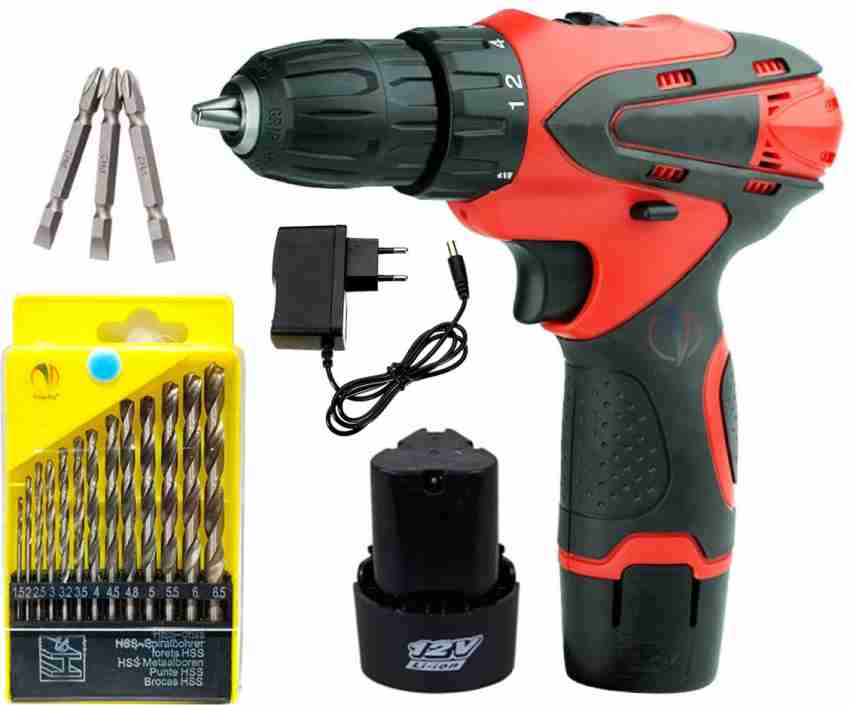 Mass Pro 1Set Cordless Screwdriver 12V Revers Forward With Drill