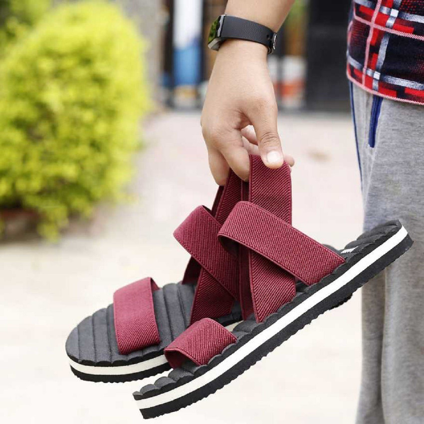 Alfiyo Men Maroon Sandals Buy Alfiyo Men Maroon Sandals Online