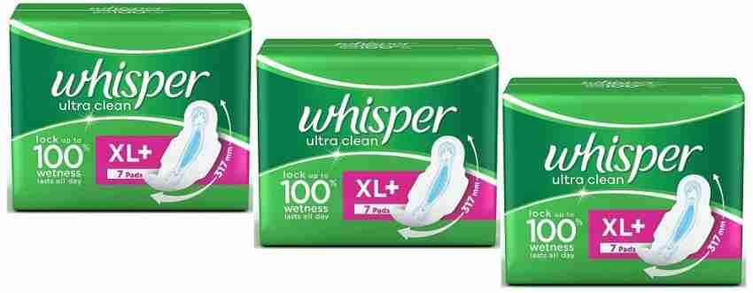 Buy Whisper Sanitary Pads Ultra Overnight Extra Large Wings 7 Pads