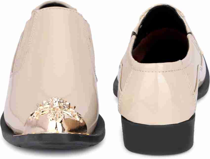 Graim Shoes Men Shoes Luxury Brand loafer gold Metal Dress Shoes