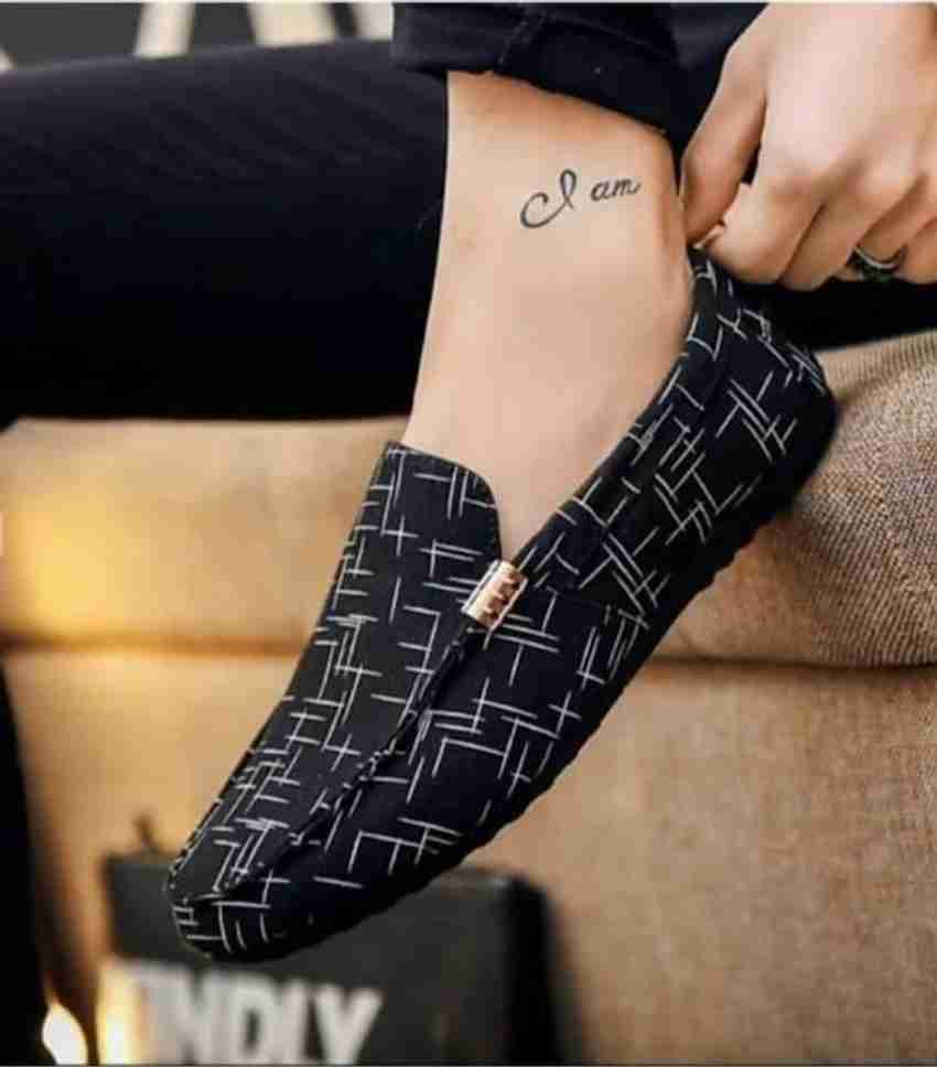 loafer shoes Black and white checks Loafers For Men Buy loafer