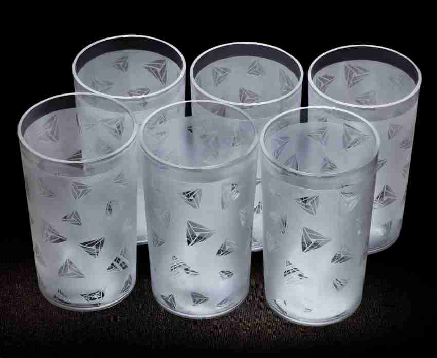 Fancy Hot Drink Glass - Diamond Design - 6 Pieces