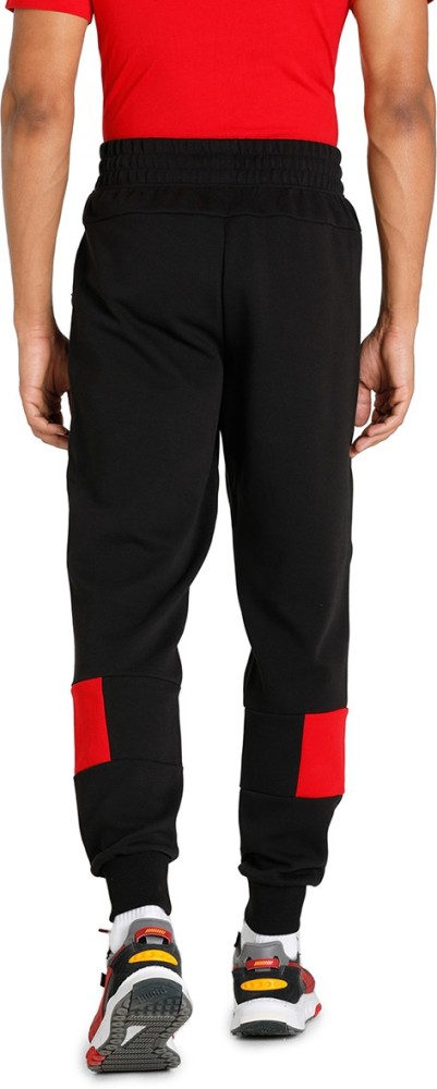 PUMA Ferrari Race Sweat Pants Colorblock Men Black Track Pants