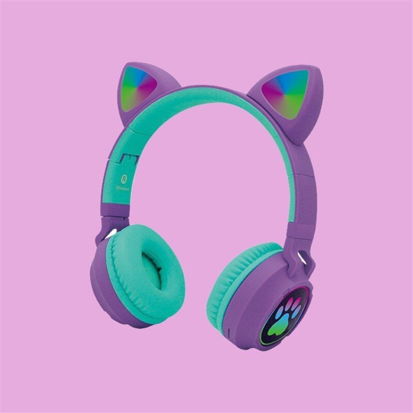 Ecouteur Bluetooth Colorful LED Cat Headset Handfree Wireless