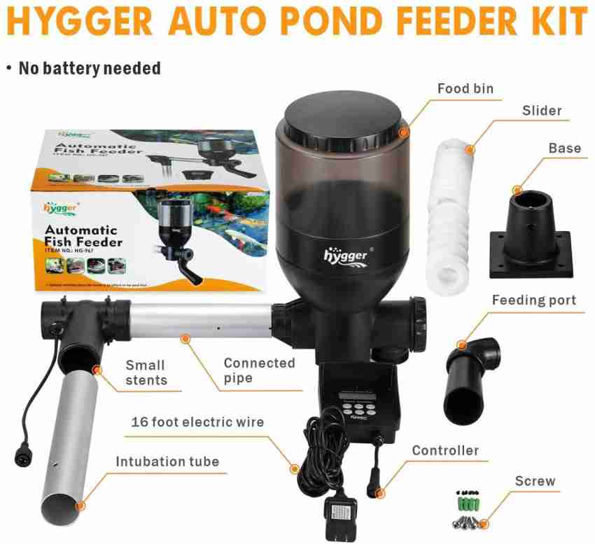 Hygger Large Programmable Auto Pond Feeder With LCD Display Controller  Aquarium Tool Price in India - Buy Hygger Large Programmable Auto Pond  Feeder With LCD Display Controller Aquarium Tool online at