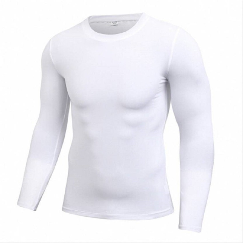 KYK Men's Compression T-Shirt Top Skin Tights Fit Lycra Inner Wear Full  Sleeve for Gym Cricket Football Badminton Sports